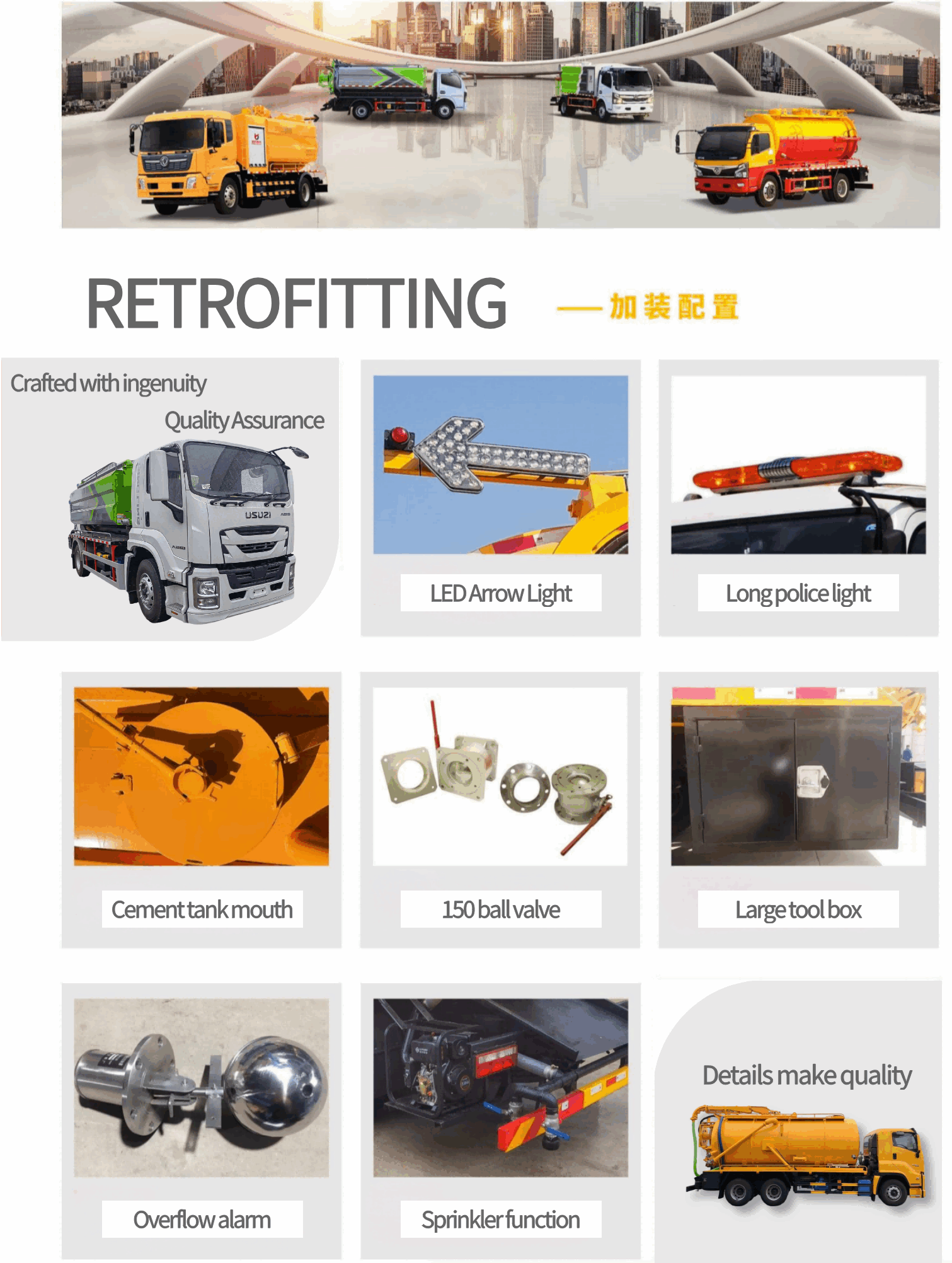 Sewer Cleaning Truck Parts