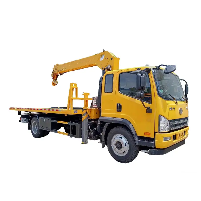 主图0 FAW Tow truck with crane 5T - الصورة 1